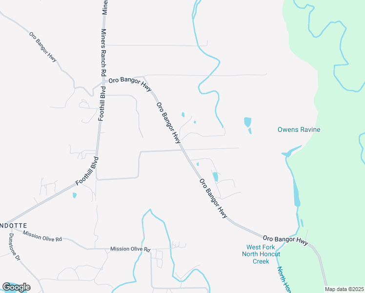 map of restaurants, bars, coffee shops, grocery stores, and more near 5217 Oro Bangor Highway in Oroville