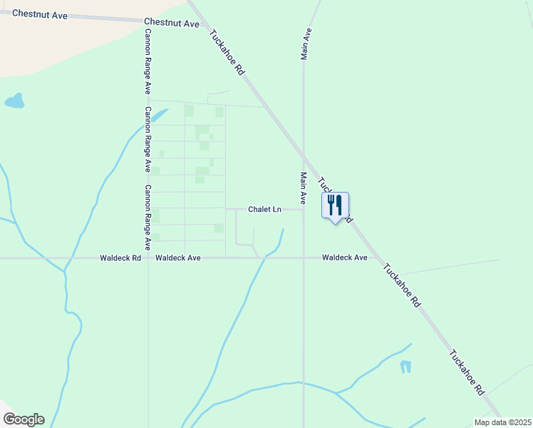 map of restaurants, bars, coffee shops, grocery stores, and more near 124 Chalet Lane in Vineland