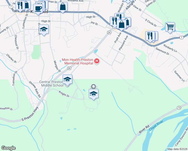 map of restaurants, bars, coffee shops, grocery stores, and more near in Kingwood