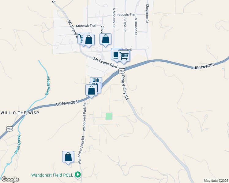 map of restaurants, bars, coffee shops, grocery stores, and more near 13726 South Cypress Street in Pine