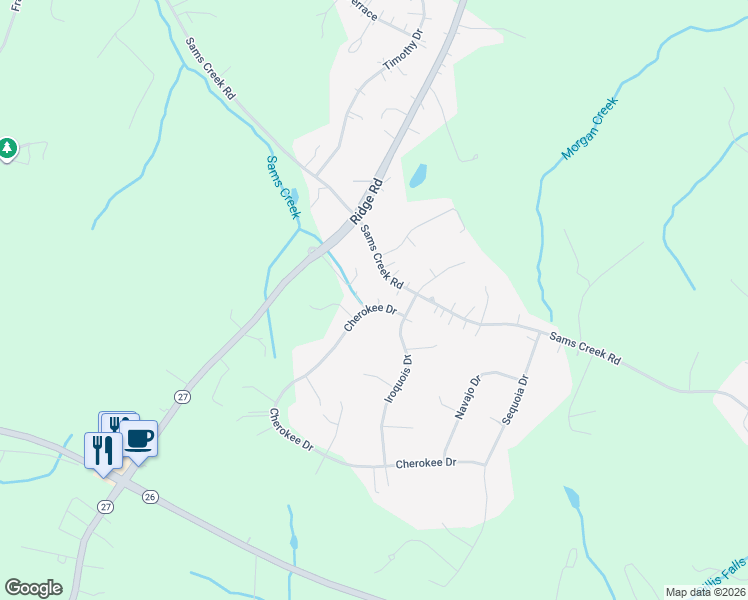 map of restaurants, bars, coffee shops, grocery stores, and more near 2204 Cherokee Drive in Westminster