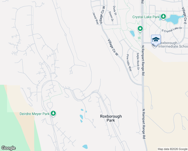 map of restaurants, bars, coffee shops, grocery stores, and more near 7063 Choke Cherry Way in Littleton