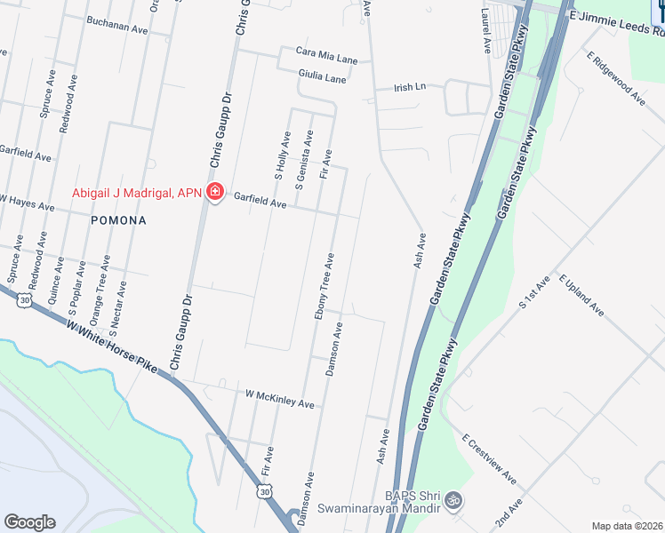 map of restaurants, bars, coffee shops, grocery stores, and more near 430 Ebony Tree Avenue in Galloway