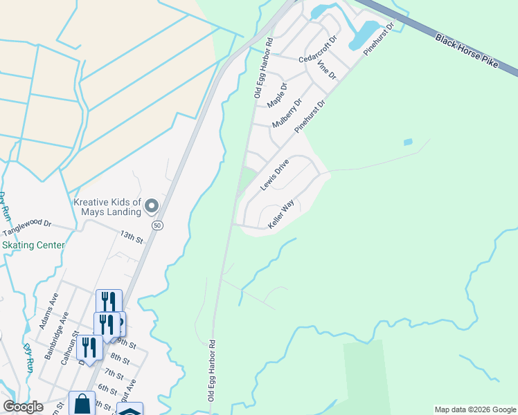 map of restaurants, bars, coffee shops, grocery stores, and more near 98 Merlino Lane in Hamilton