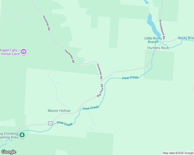 map of restaurants, bars, coffee shops, grocery stores, and more near 18591 Hockman Road in Rockbridge
