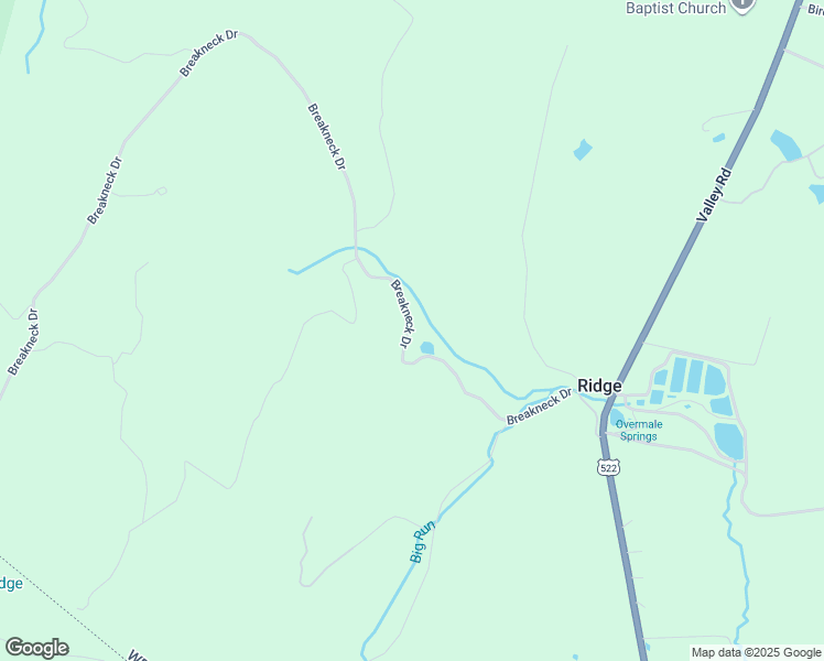 map of restaurants, bars, coffee shops, grocery stores, and more near 570 Breakneck Drive in Berkeley Springs