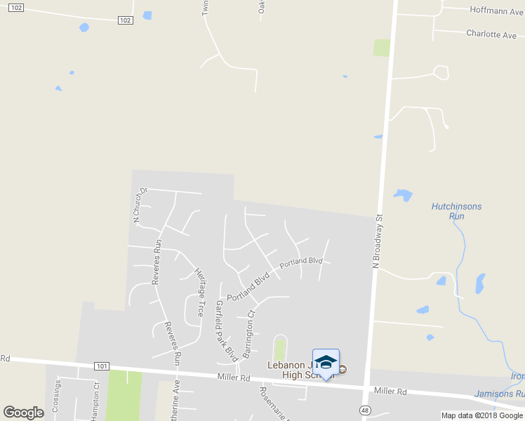 map of restaurants, bars, coffee shops, grocery stores, and more near 246 Truro Court in Lebanon