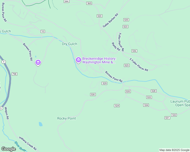 map of restaurants, bars, coffee shops, grocery stores, and more near 73 Illinois Gulch Road in Breckenridge