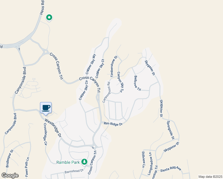 map of restaurants, bars, coffee shops, grocery stores, and more near Canyon Sky Point in Castle Rock
