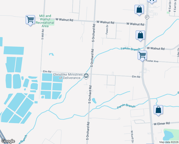 map of restaurants, bars, coffee shops, grocery stores, and more near 1476 South Orchard Road in Vineland