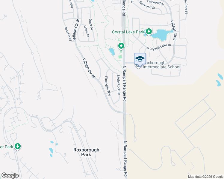 map of restaurants, bars, coffee shops, grocery stores, and more near 7203 Dome Rock Road in Littleton