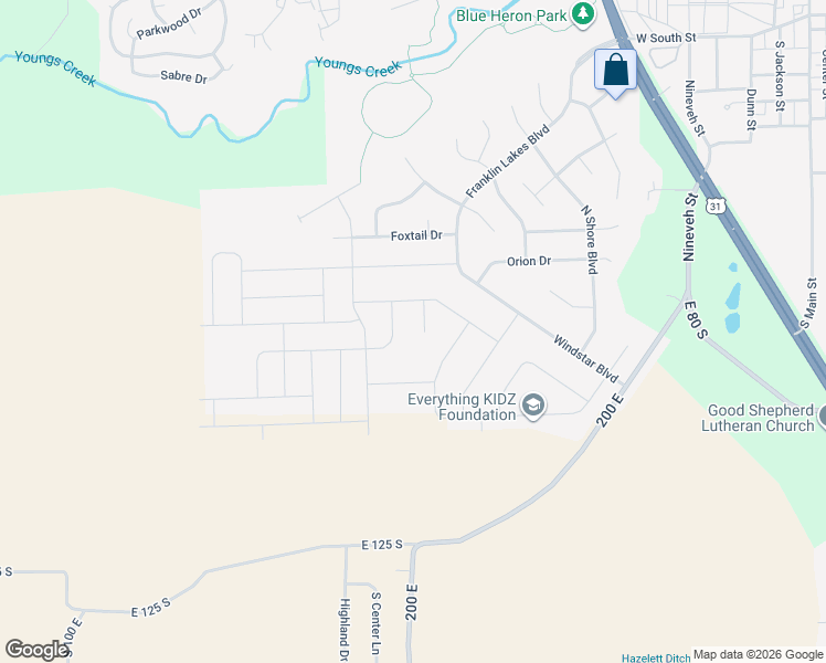 map of restaurants, bars, coffee shops, grocery stores, and more near 883 Scorpio Court in Franklin