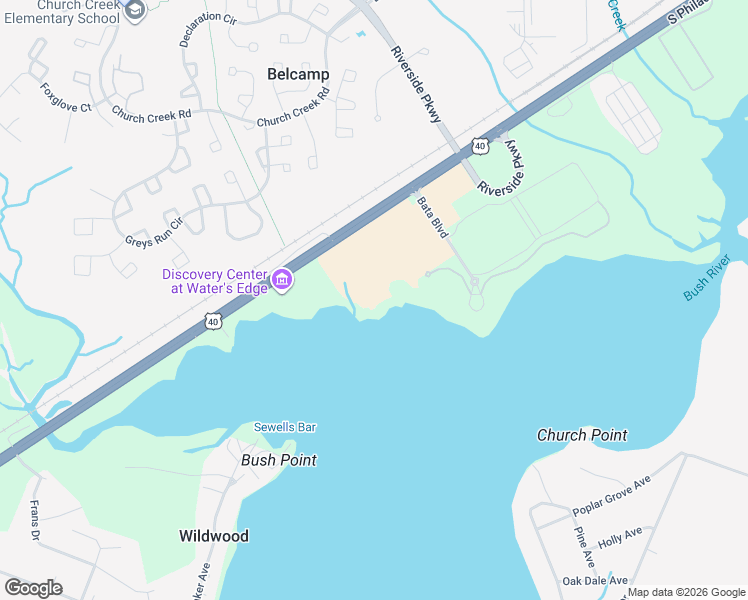 map of restaurants, bars, coffee shops, grocery stores, and more near Millennium Drive in Harford County
