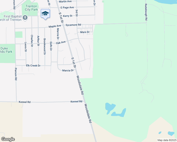 map of restaurants, bars, coffee shops, grocery stores, and more near 214 Day Place in Trenton