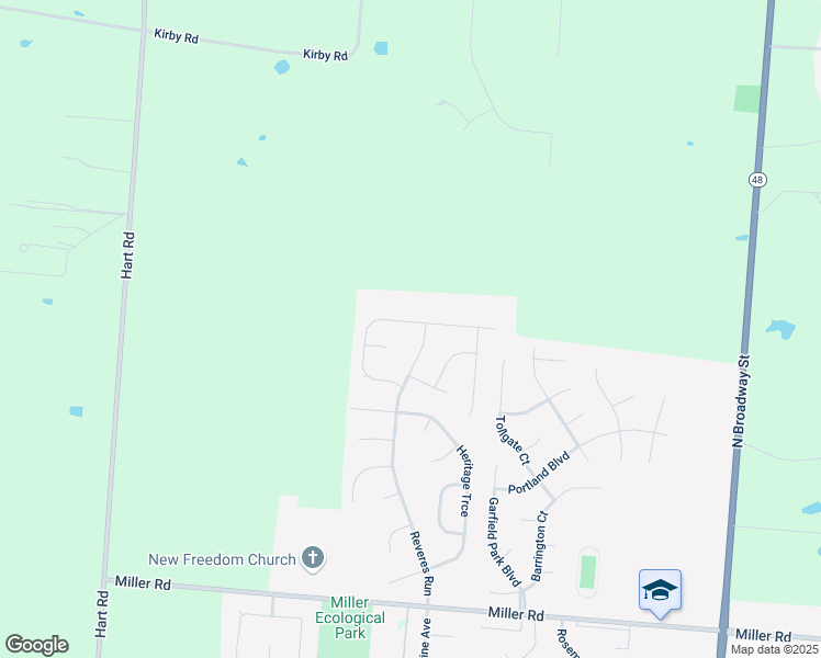 map of restaurants, bars, coffee shops, grocery stores, and more near 407 North Church Drive in Lebanon