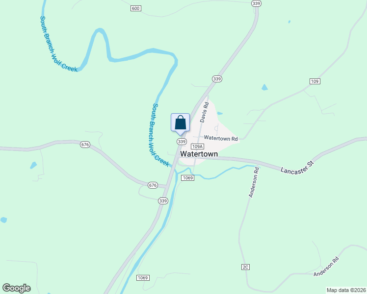 map of restaurants, bars, coffee shops, grocery stores, and more near 13684 Highway 339 in Waterford