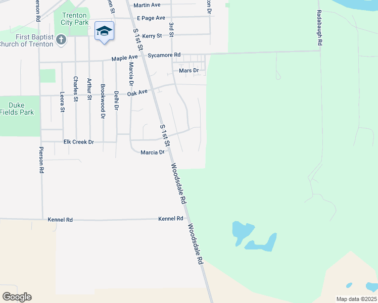 map of restaurants, bars, coffee shops, grocery stores, and more near 214 Day Place in Trenton