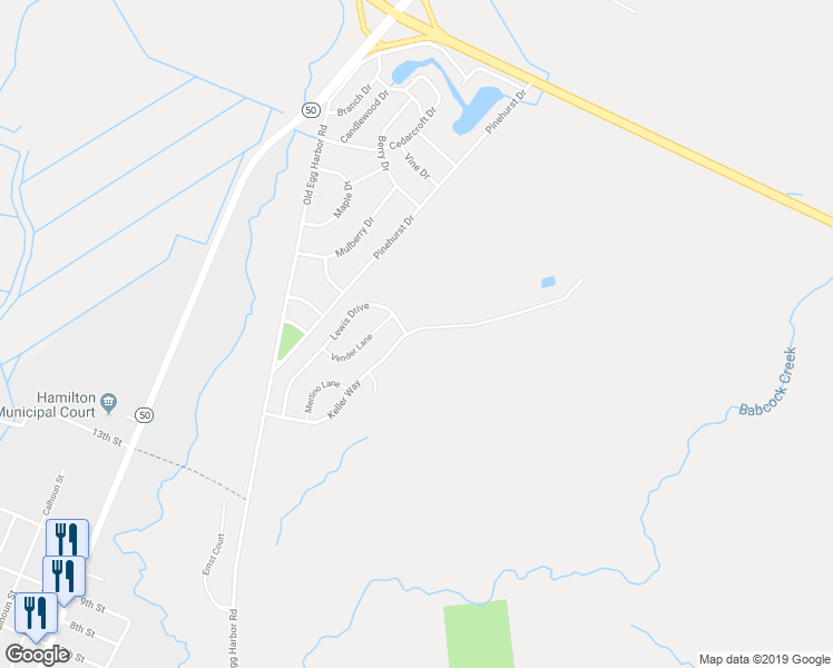 map of restaurants, bars, coffee shops, grocery stores, and more near 133 Keller Way in Hamilton Township