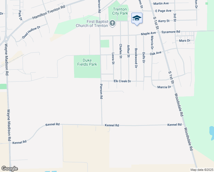 map of restaurants, bars, coffee shops, grocery stores, and more near 941 Pheasant Run Dr in Trenton