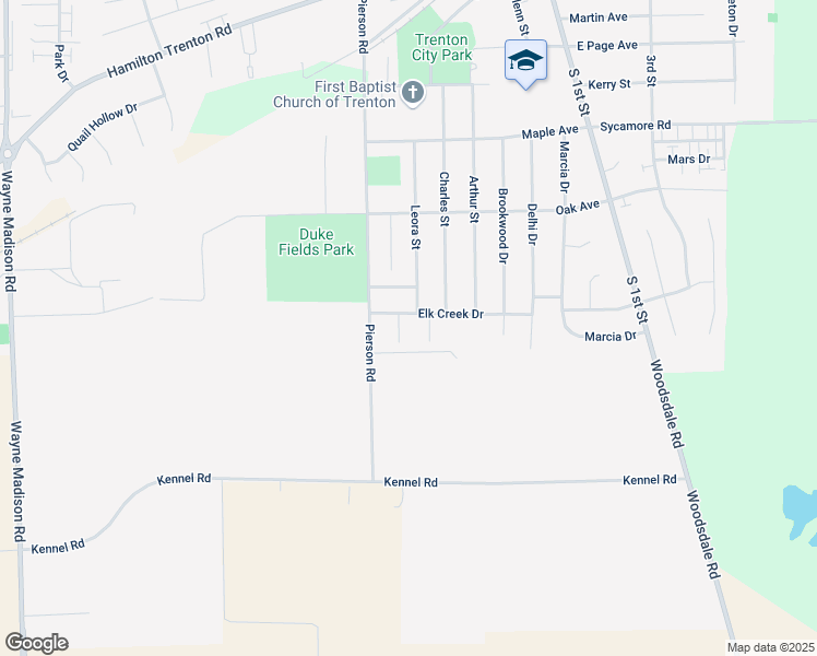 map of restaurants, bars, coffee shops, grocery stores, and more near 941 Pheasant Run Drive in Trenton