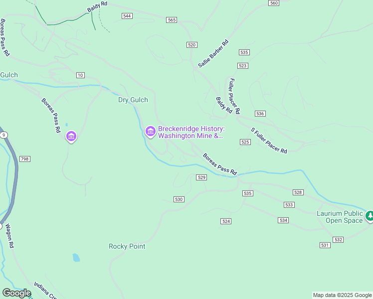 map of restaurants, bars, coffee shops, grocery stores, and more near 73 Illinois Gulch Road in Breckenridge
