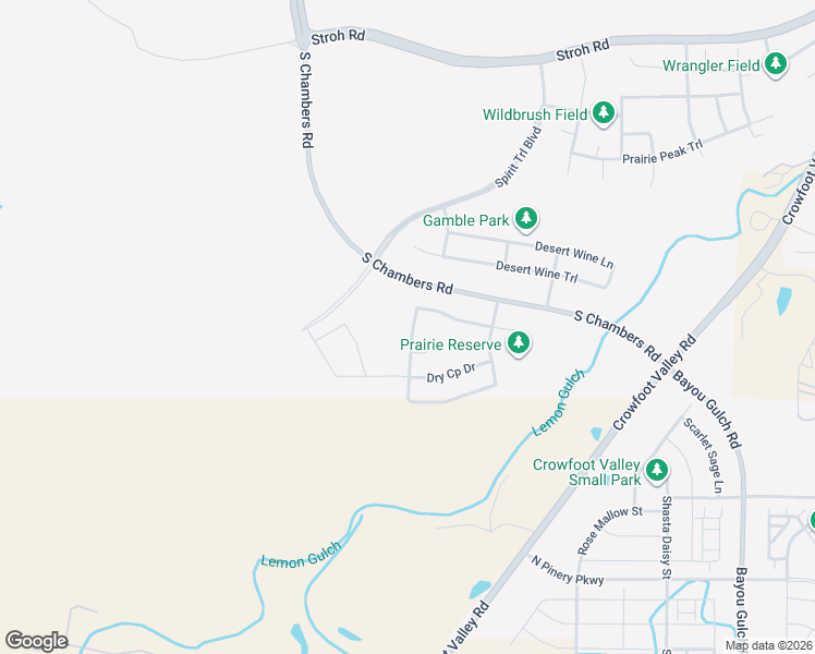 map of restaurants, bars, coffee shops, grocery stores, and more near 16645 Black Rose Circle in Parker