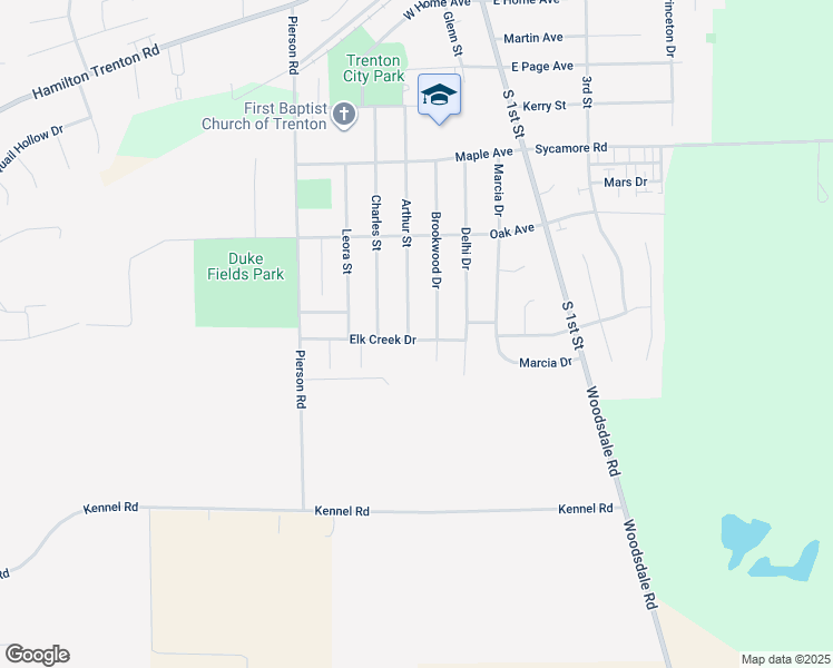map of restaurants, bars, coffee shops, grocery stores, and more near 921 Arthur Street in Trenton