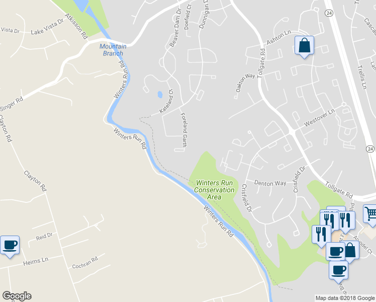 map of restaurants, bars, coffee shops, grocery stores, and more near 360 Foreland Garth in Abingdon