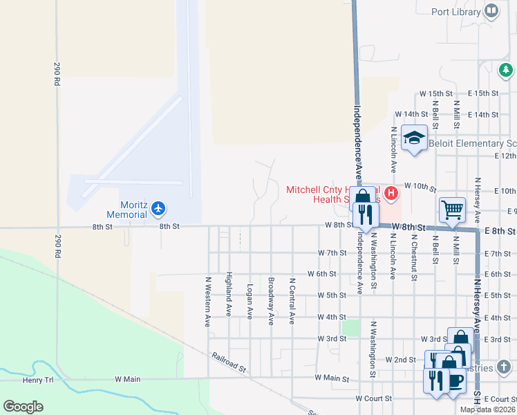map of restaurants, bars, coffee shops, grocery stores, and more near 809 Meadowlark Lane in Beloit