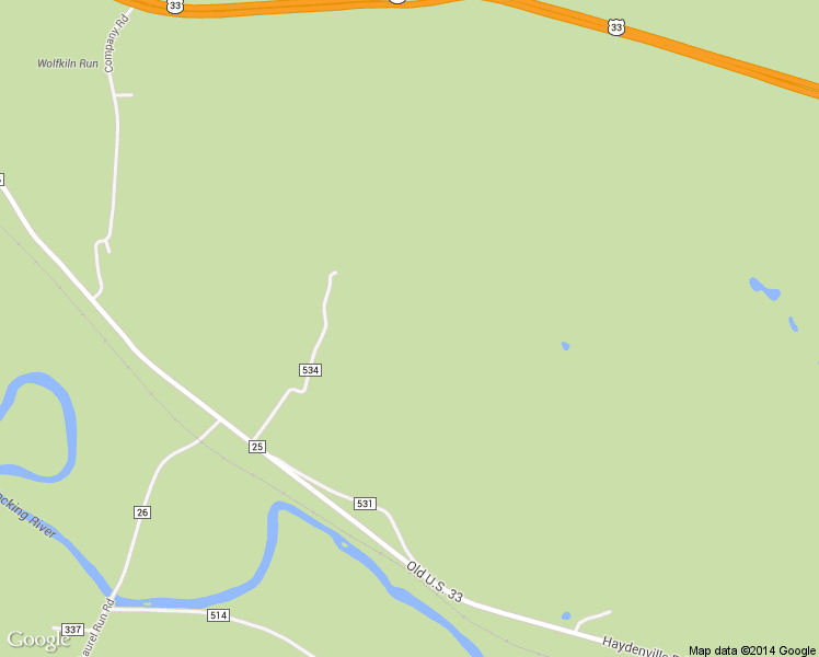 map of restaurants, bars, coffee shops, grocery stores, and more near 17430 Campbell Road in Nelsonville