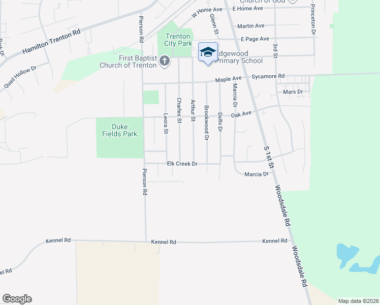 map of restaurants, bars, coffee shops, grocery stores, and more near 923 Arthur Street in Trenton