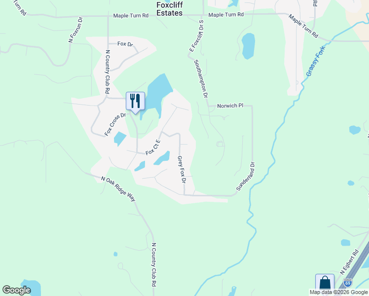 map of restaurants, bars, coffee shops, grocery stores, and more near 2779 Grey Fox Drive in Martinsville