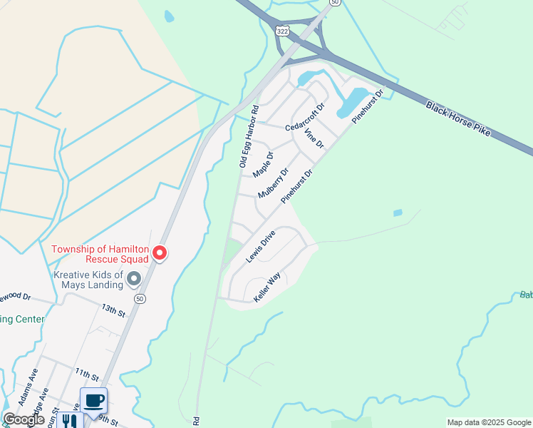 map of restaurants, bars, coffee shops, grocery stores, and more near 1531 Pinehurst Drive in Hamilton