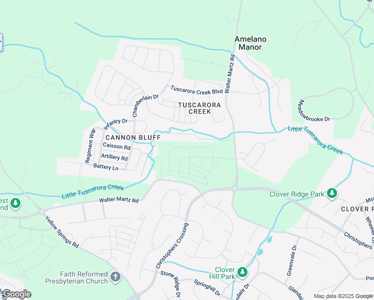 map of restaurants, bars, coffee shops, grocery stores, and more near 2051 Pomona Way in Frederick