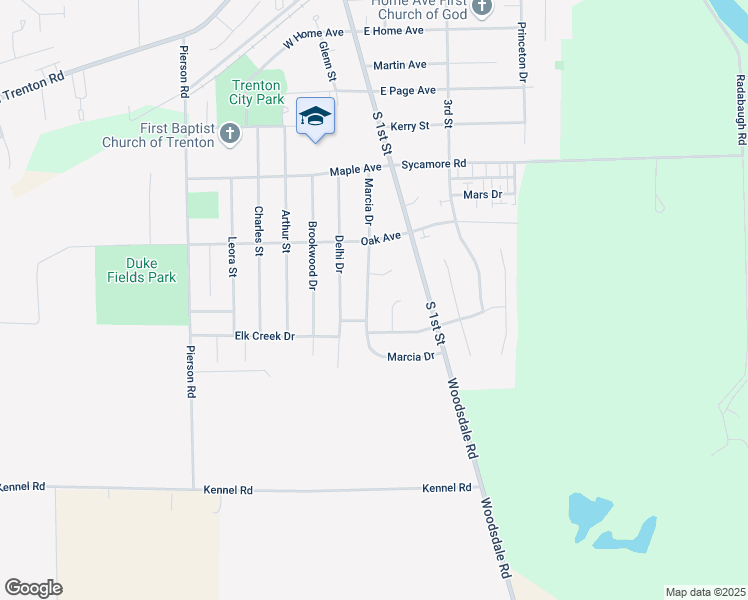 map of restaurants, bars, coffee shops, grocery stores, and more near 913 Kreider Court in Trenton