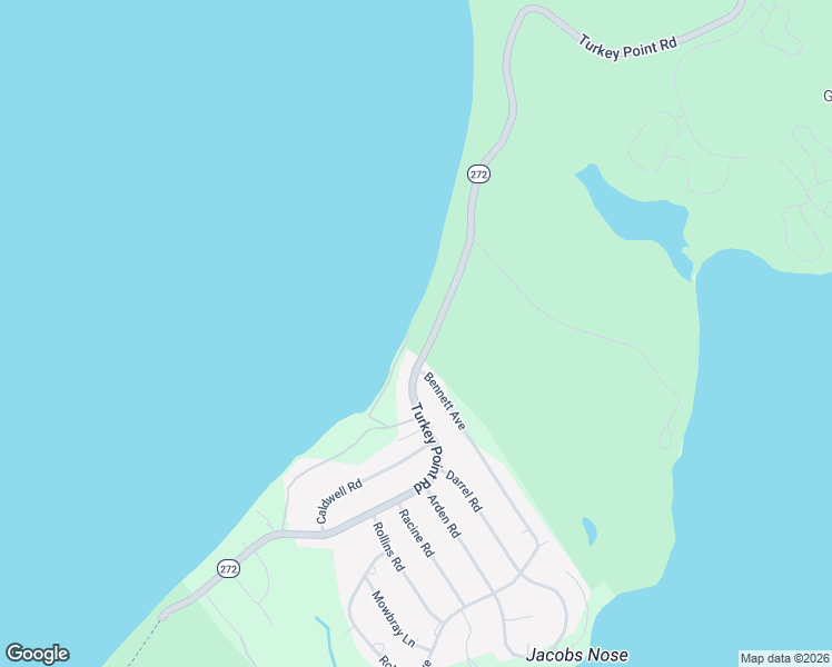 map of restaurants, bars, coffee shops, grocery stores, and more near 5043 Turkey Point Road in North East