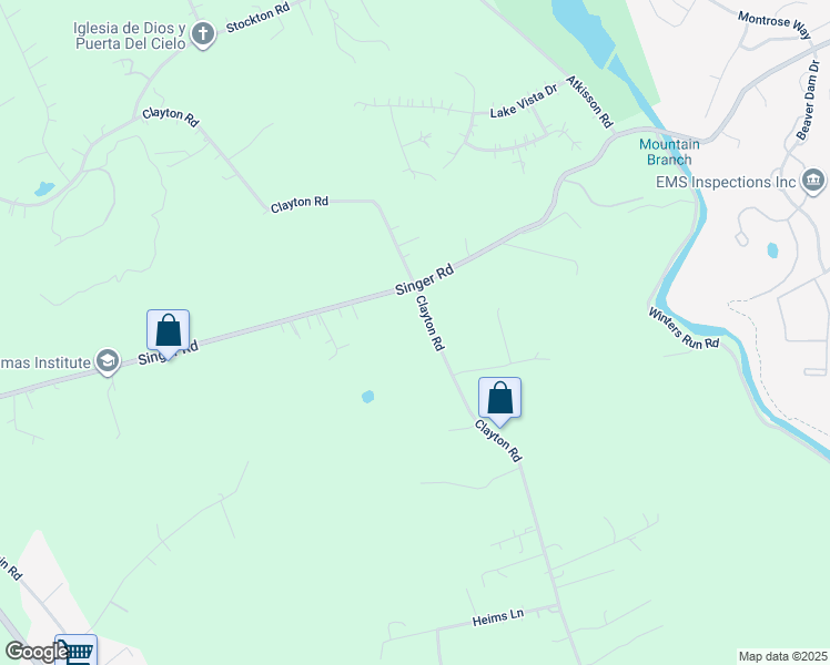 map of restaurants, bars, coffee shops, grocery stores, and more near 3004 Clayton Road in Harford County