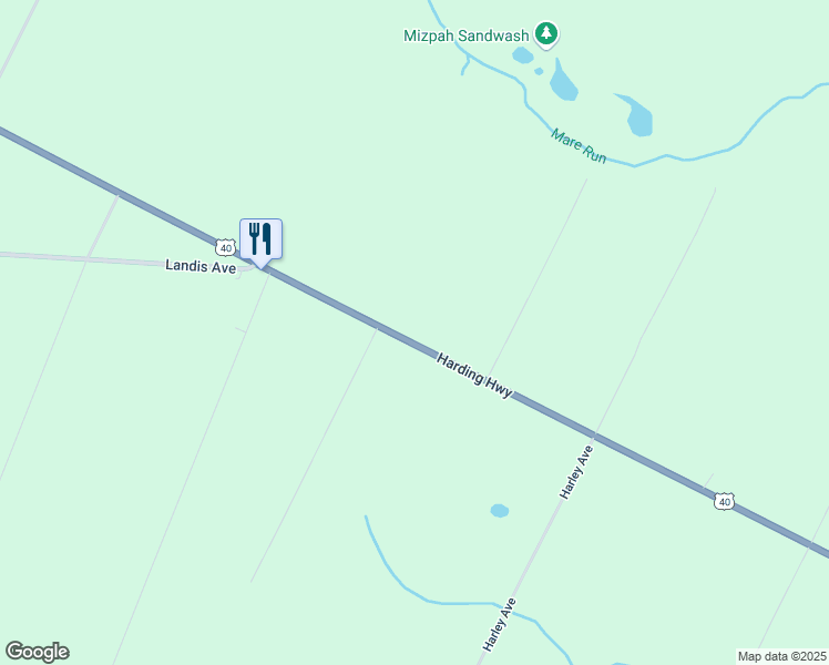 map of restaurants, bars, coffee shops, grocery stores, and more near 6791 Harding Highway in Hamilton