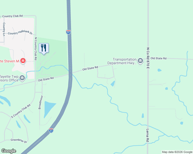 map of restaurants, bars, coffee shops, grocery stores, and more near 7 Chestnut Run in Mattoon