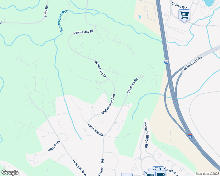 map of restaurants, bars, coffee shops, grocery stores, and more near 12328 Michaelsford Road in Cockeysville