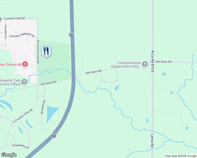 map of restaurants, bars, coffee shops, grocery stores, and more near 7-9 Chestnut Run in Mattoon