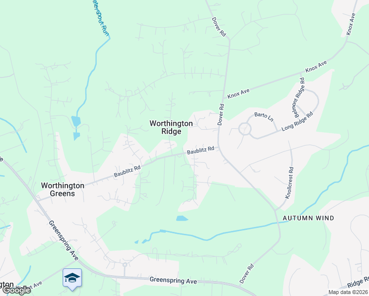 map of restaurants, bars, coffee shops, grocery stores, and more near 2520 Baublitz Road in Reisterstown