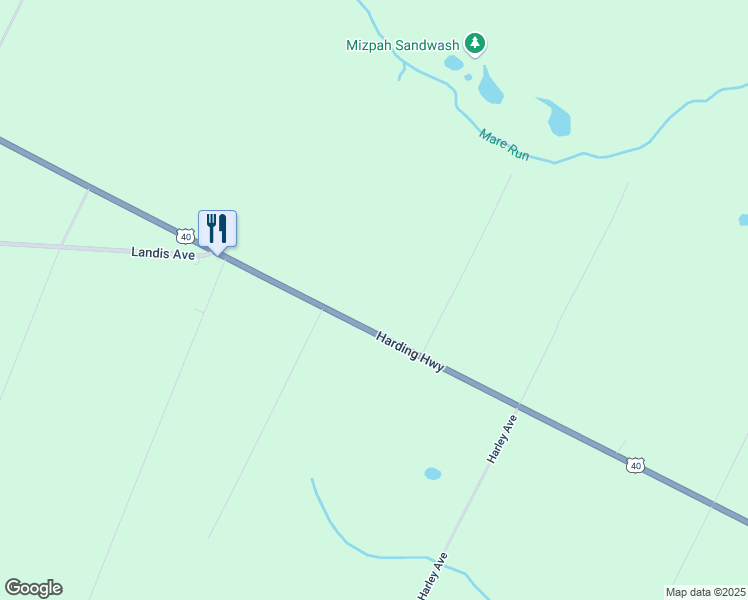 map of restaurants, bars, coffee shops, grocery stores, and more near 6791 Harding Highway in Hamilton Township