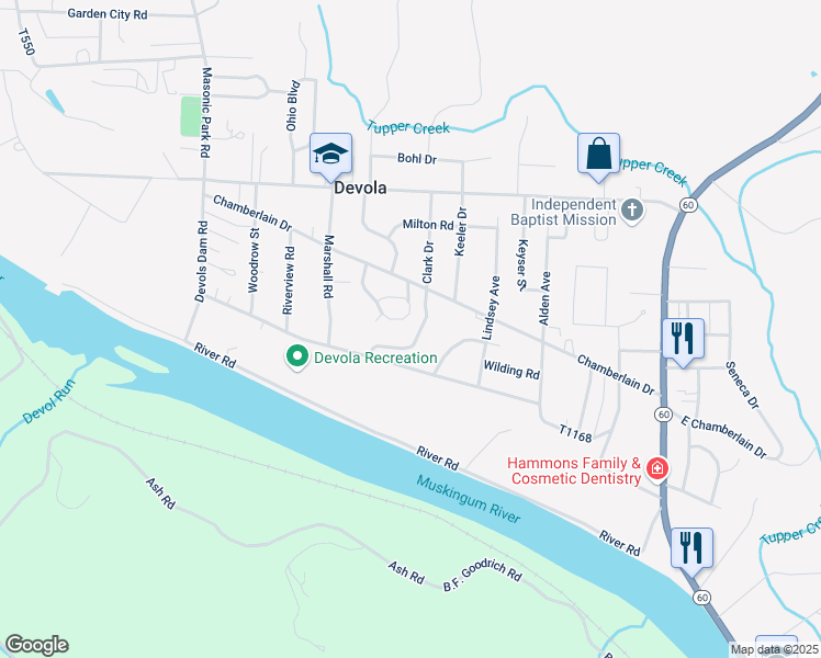 map of restaurants, bars, coffee shops, grocery stores, and more near 111 Robson Road in Marietta