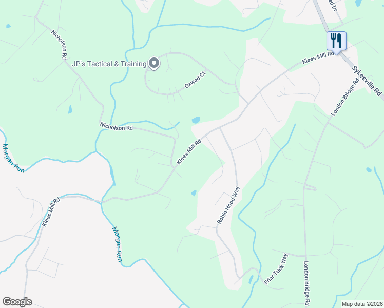 map of restaurants, bars, coffee shops, grocery stores, and more near 921 Klees Mill Road in Westminster