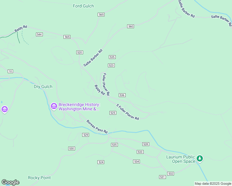 map of restaurants, bars, coffee shops, grocery stores, and more near 75 Emmett Lode Road in Blue River