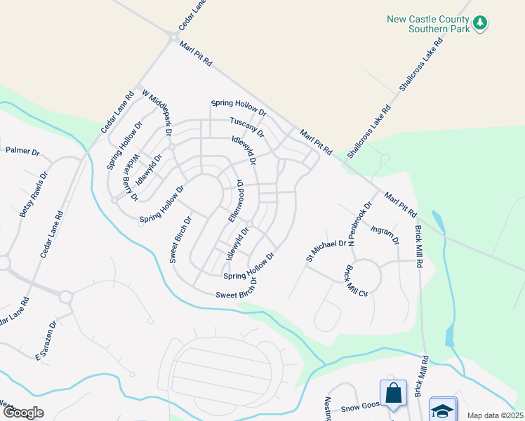 map of restaurants, bars, coffee shops, grocery stores, and more near 772 Idlewyld Drive in Middletown