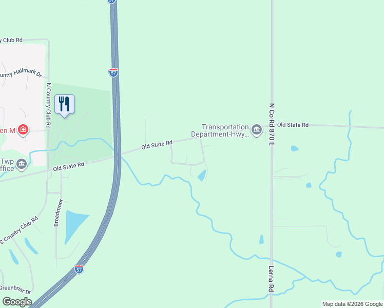 map of restaurants, bars, coffee shops, grocery stores, and more near 9 Chestnut Run in Mattoon