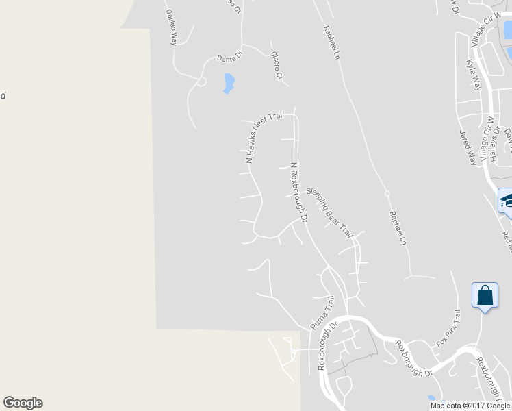 map of restaurants, bars, coffee shops, grocery stores, and more near 7427 Hawks Nest Trail in Littleton