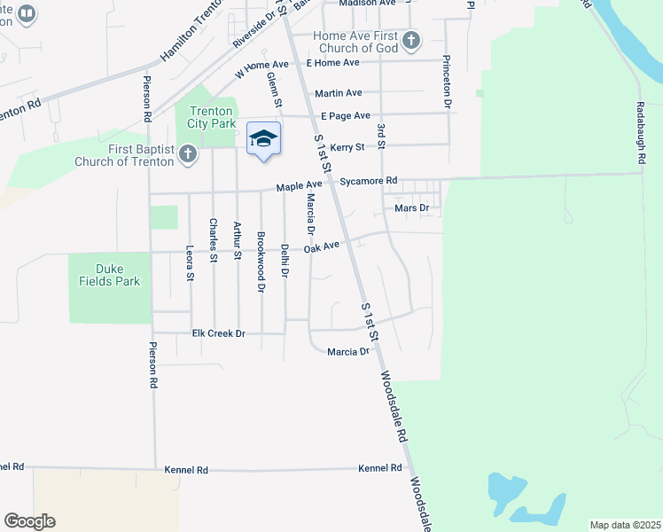 map of restaurants, bars, coffee shops, grocery stores, and more near 4 Jupiter Court in Trenton